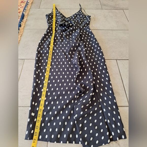 Keepsake the Label Dress Large Black White Polka Dot Ruffle Pleated S - Picture 7 of 9